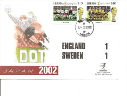 Coupe Du Monde Au Japon Et Corée Du Sud -Grande-Bretagne -Suède ( FDC Du Libéria De 2002 à Voir) - 2002 – South Korea / Japan