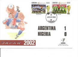 Coupe Du Monde Au Japon Et Corée Du Sud - Argentine -Nigéria ( FDC Du Libéria De 2002 à Voir) - 2002 – Zuid-Korea / Japan