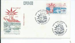 St Pierre Et Miquelon, Enveloppe 1er Jour, Miss Liberty - Lettres & Documents