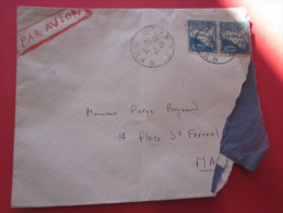 1934 LETTRE CAD MANUEL ORAN RP EX COLONIE FRANCAISE>ALGERIE AFF COMPOSE PAR AVION état !> PR MARSEILLE - Lettres & Documents