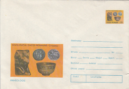 31334- ARCHAEOLOGY, DACO ROMAN VESTIGES FROM CRISANA, COVER STATIONERY, 1976, ROMANIA - Archeologie