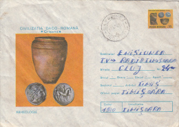 31335- ARCHAEOLOGY, DACO ROMAN VESTIGES FROM CRISANA, COVER STATIONERY, 1976, ROMANIA - Archaeology