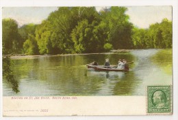 S3593 - Boating On St.Joe River, South Bend. - South Bend