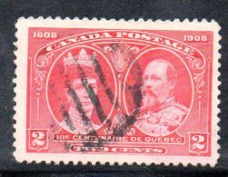 Y802 - CANADA' 1908 ,  Y&T  2 Cent N. 87  Usato - Usados