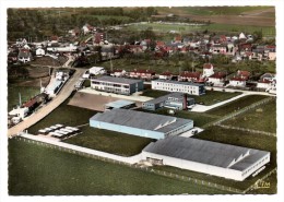 CPSM - FRIVILLE-ESCARBOTIN - VUE AERIENNE - LE COLLEGE D'ENSEIGNEMENT TECHNIQUE - Colorisée - Ann 50 - - Friville Escarbotin