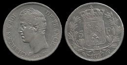 CHARLES X . 5 FRANCS . 1827 T . ( NANTES ). - 5 Francs