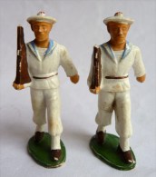 SOLDAT FIGURINE FIG STARLUX 2 MARINS 46 DEFILANTS MARIN 1955 Incomplets Lot 2 Soldats (1) - Starlux