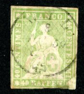 7917 - Swiss 1855  Michel #17 IIAyr (o) Zu.#26C  ( Cat. 90.€ ) - Usados