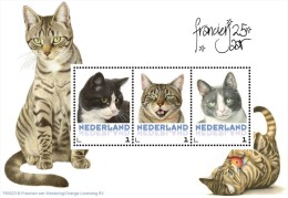 Nederland  2015  Katten 3 Cats Katzen   Velletje /sheetlet  Postfris/mnh/neuf - Neufs