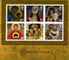 GROSSBRITANNIEN GRANDE BRGB 2005 CHRISTMAS MINIATURE SHEET M/S SG MS2588 MI BLOCK-2360-65 SC SH2327 YV F36-2706-11 - Sheets, Plate Blocks & Multiples