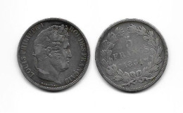 LOUIS - PHILIPPE I . 5 FRANCS . TÊTE LAUREE . 1831 T . ( NANTES ). TRANCHE EN RELIEF . - 5 Francs