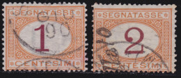 ITALIA 1870 Segnatasse 2v / Usati Sassone 3/4       Prezzo Di Catalogo Euro 45 - Portomarken