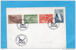 MARCOPHILIE- Carte  -ligne Scandinave De L'afrique Orientalev -un Cargo- 4 Stamp-sports D'hiver Série-Skis-491-4 - Briefe U. Dokumente