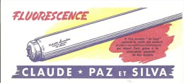 Buvard Claude Paz Et Silva FLUORESCENCE Tube Néon - Elektriciteit En Gas