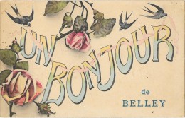 BELLEY (01) Carte Fantaisie Bonjour De - Belley