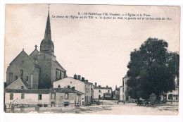 85 LE POIRE SUR VIE EGLISE ET LA PLACE BELLE VUE - Poiré-sur-Vie