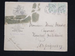 MONACO - Enveloppe ( Réparée Avec Scotch) En 1913 Pour Perpignan - A Voir - Lot P12400 - Lettres & Documents