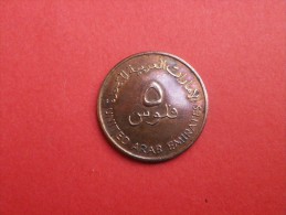 EMIRATS 5 FILS BRONZE 1989    -1409AH-   KM 2.1 - Emirats Arabes Unis