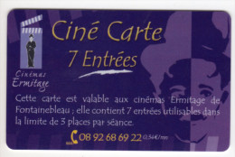 FRANCE CARTE CINEMA ERMITAGE DE FONTAINEBLEAU CHARLIE CHAPLIN - Cinécartes