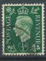 GB 1937  GEORGE VI DARK COLOURS ½d. Green  SG 462 SC 235 MI 198 X YV 209 - Oblitérés