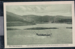 Waldeck - Edertalsperre - Blick Auf Die Sperrmauer Und Sichtbare Inseln - Waldeck