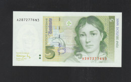 BRD 5 Mark 1991 A Serie Bankfrisch - 5 Deutsche Mark