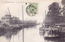 CPA - BRUXELLES - L'allée Verte Et Le Canal - Bateau Prince Albert - 27 - Transport (sea) - Harbour
