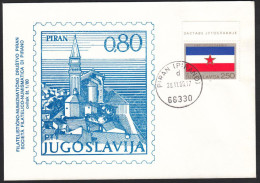 Yugoslavia 1980, Illustrated Cover "Philatelic Society Piran" W./special Postmark "Piran", Ref.bbzg - Covers & Documents