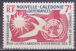 Colonies Francaises Nouvelle Calédonie N° 290 10e Anniversaire De La Déclaration Uni Des Droits De L Homme1958 Neuf ** - Ungebraucht