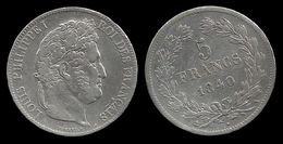 LOUIS - PHILIPPE I . 5 FRANCS . 1840 A . ( PARIS ). - 5 Francs