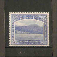 DOMINICA 1918 2½d BRIGHT BLUE SG 50b LIGHTLY MOUNTED MINT Cat £5 - Dominica (...-1978)