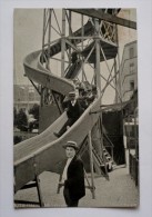 FETE FORAINE - UN TOBOGGAN - Publicité AU NEGRE GOURMAND - Cafés -chocolats - Street Merchants