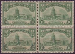 1929-26 CUBA. REPUBLICA. 1929. Ed.234. 1c. CAPITOLIO NACIONAL. NATIONAL CAPITOL.  MNH BLOCK 4 - Used Stamps