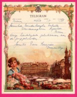 Télégramme Illustré - Royaume De Belgique - Régie Des Télégraphes Et Téléphones - Menen 1952 - SENTREIG ? - Fleurs - Telegrams