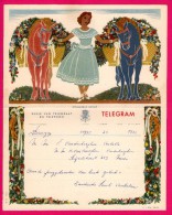 Télégramme Illustré - Royaume De Belgique - Régie Des Télégraphes Et Téléphones - Menen 1952 - JUL & NINA LEFEVRE - Telegrams