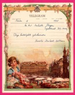 Télégramme Illustré - Royaume De Belgique - Régie Des Télégraphes Et Téléphones - Menen 1952 - SENTREIG ? - Fleurs - Telegrams