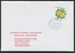 1984 Iceland Icelandic Bus Service Reykjavik / Borgarnes Mercedes Benz, Coach Terminal Post Office (1 Of 10 Covers) - Lettres & Documents