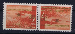 YUGOSLAVIA:  Kroatien Mi Nr 18 MNH/** Postfrisch Kehrdrucke - Nuevos