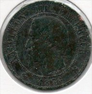 France - 10 Centimes 1856 B - Napoléon III Empereur - Ancre - (Atelier : Rouen) - 10 Centimes