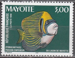 Mayotte 1998 Yvert 60 Neuf ** Cote (2015) 2.50 Euro Poisson-empereur - Neufs