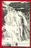 HAU-10  Excursion Aux Chutes Du Doubs En Hiver, Mur De Glace, Animé.  Cachets Brenets 1909 - Les Brenets