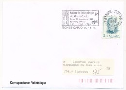 MONACO - OMEC S/Enveloppe - Salon De L'Oenologie De Monte-Carlo - Monte Carlo 1995 - Briefe U. Dokumente