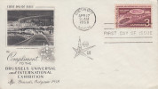 Enveloppe  FDC  1er  Jour   U.S.A     Exposition  Universelle  BRUXELLES   1958 - 1958 – Brussel (België)