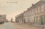 PK. LOO -  ROUTE DE DIXMUDE - GEKLEURDE KAART- GESCHREVEN  1914 - Lo-Reninge