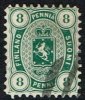 1875-1882. Coat Of Arms. Perf. L 11. 8 PENNI Yellow Green. (Michel: 14 A Yb) - JF157364 - Ungebraucht