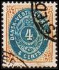 1896-1906. Bi-coloured. 4 C. Blue/brown. Normal Frame. Perf. 12 3/4. (Michel: 18 I) - JF180562 - Dänisch-Westindien