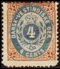 1873-1874. Bi-coloured. 4 C. Brown/ultramarine. First Print. Normal Frame. Perf. 14x13½... (Michel: 7 Ia) - JF180544 - Deens West-Indië