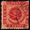 1872. 3 C. Carmine-rose. Lineperf. 12½. Private Perforation At Left.  (Michel: 3 A) - JF180419 - Deens West-Indië