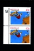 AUSTRALIA - 1990  43c. SKATEBOARDING  PAIR EX BOOKLET 1 KOALA  REPRINT  MINT NH - Proofs & Reprints