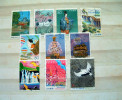 Japan 2000 - 2001 Flowers Cranes Birds Costume Bridge Waterfall Fireworks Lights - Unused Stamps
